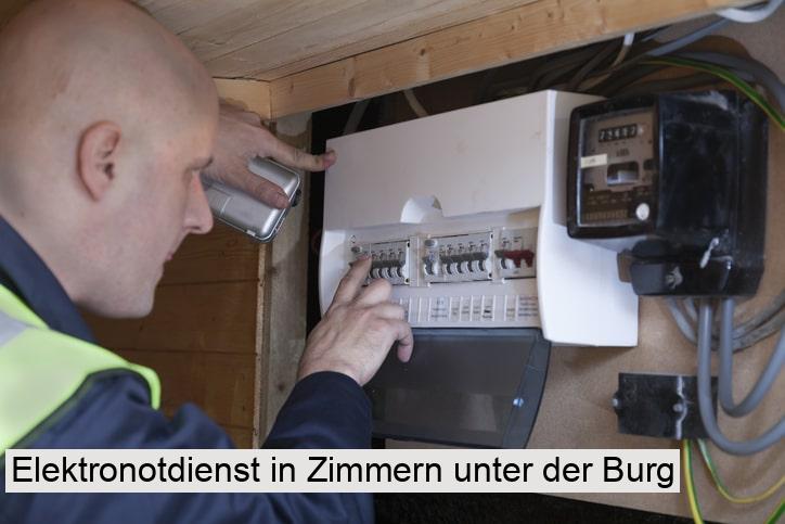 Elektronotdienst in Zimmern unter der Burg